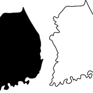 South Korea SVG/ South Korean silhouette SVG/ South Korean clipart/South Korea boundary