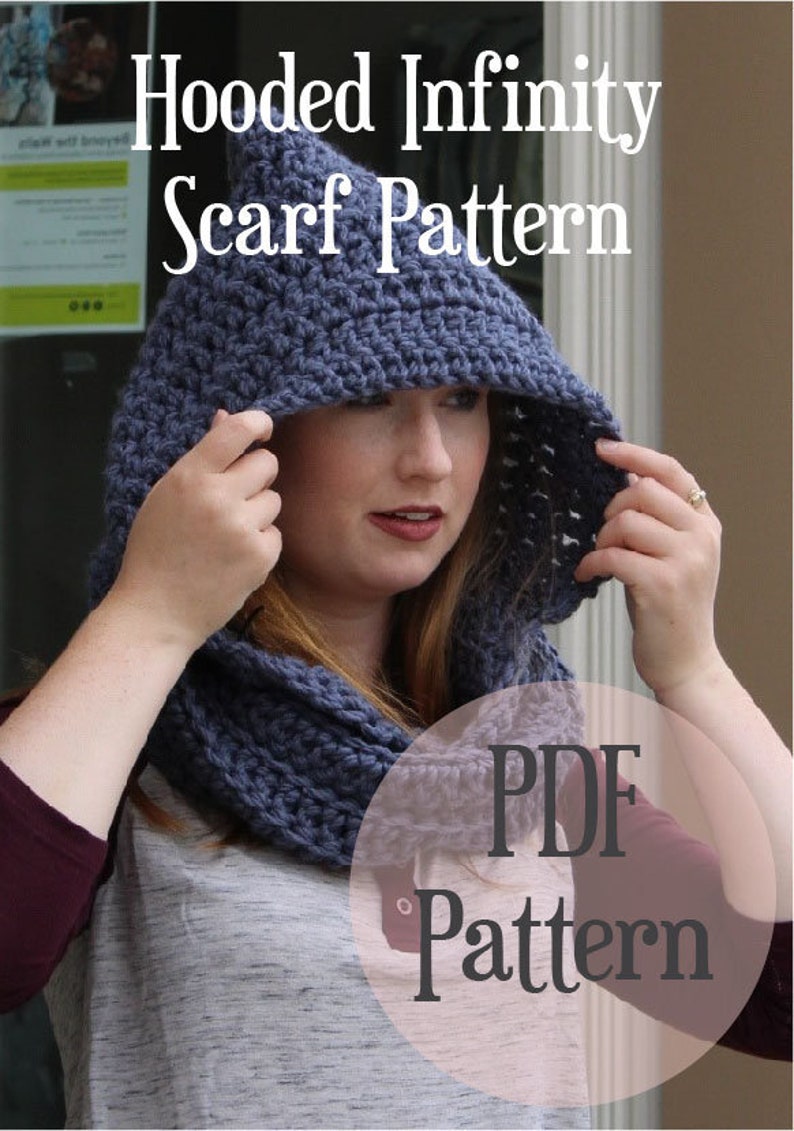Hooded Infinity Scarf Crochet Pattern Etsy