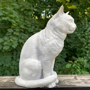 Life size and medium size Sitting cat garden sculpture