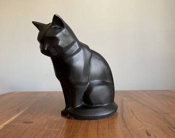 Cat urn sitting cat statue life size