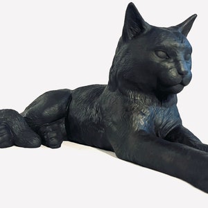 Life size outdoor cat sculpture