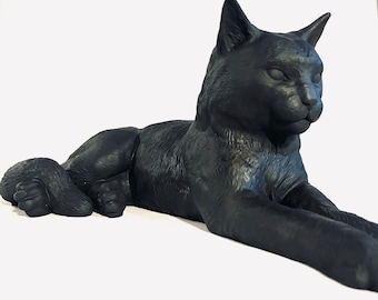 Life size outdoor cat sculpture