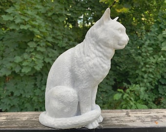 Life size and medium size Sitting cat garden sculpture