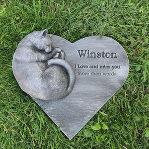 Sleeping Cat Memorial Stone