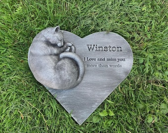 Sleeping Cat Memorial Stone