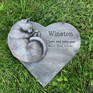 Sleeping Cat Memorial Stone