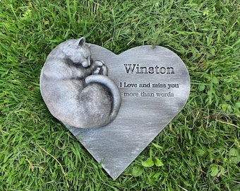 Sleeping Cat Memorial Stone