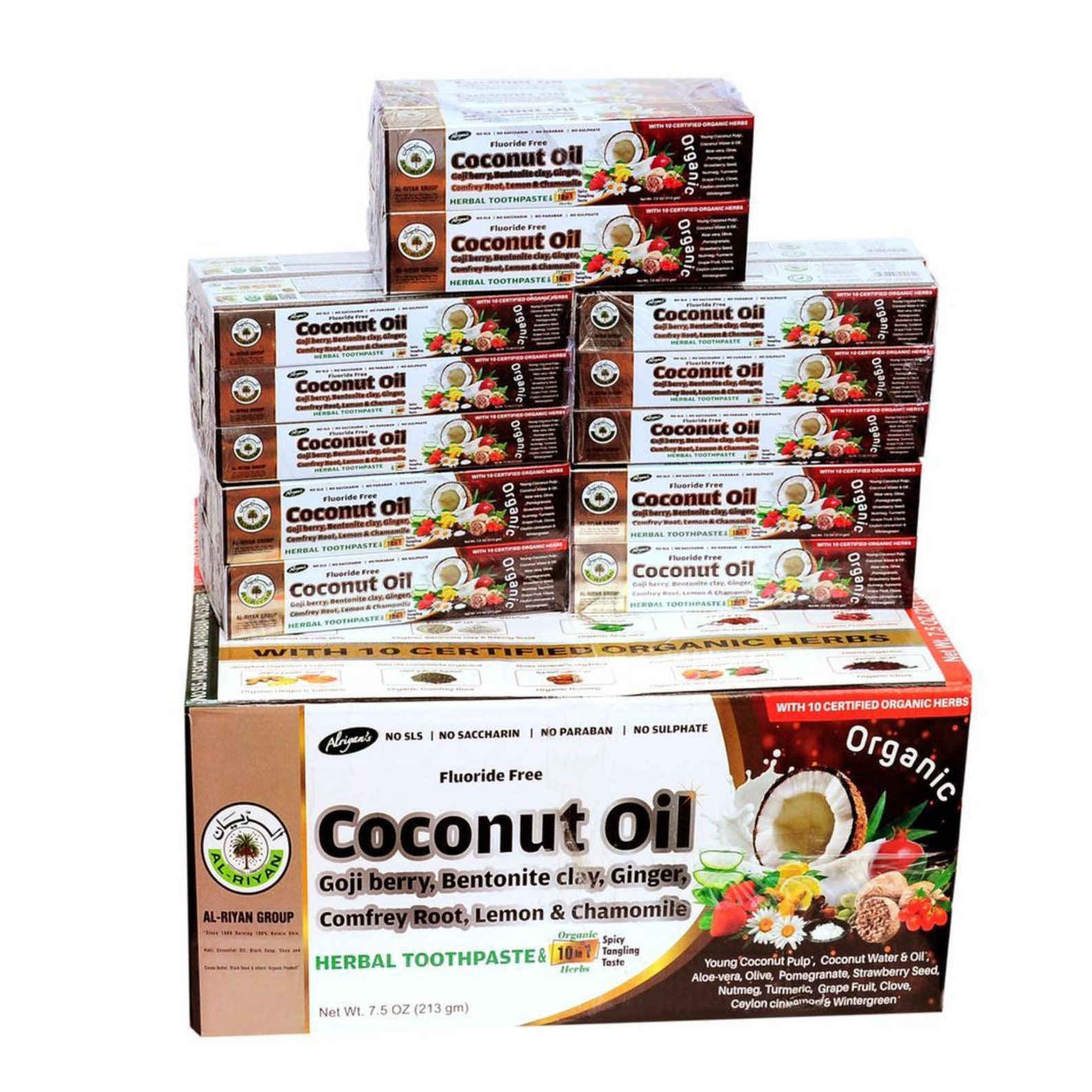 4 Pack Coconut Oil Toothpaste Organic Herbal Fluoride Free Etsy