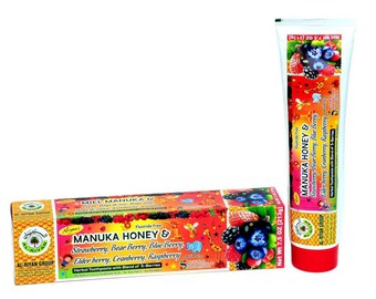 Manuka Organic Toothpaste For Healthy, Fresh Breath, Multiple Benefit under herbal Protection. Pack 4 Pieces