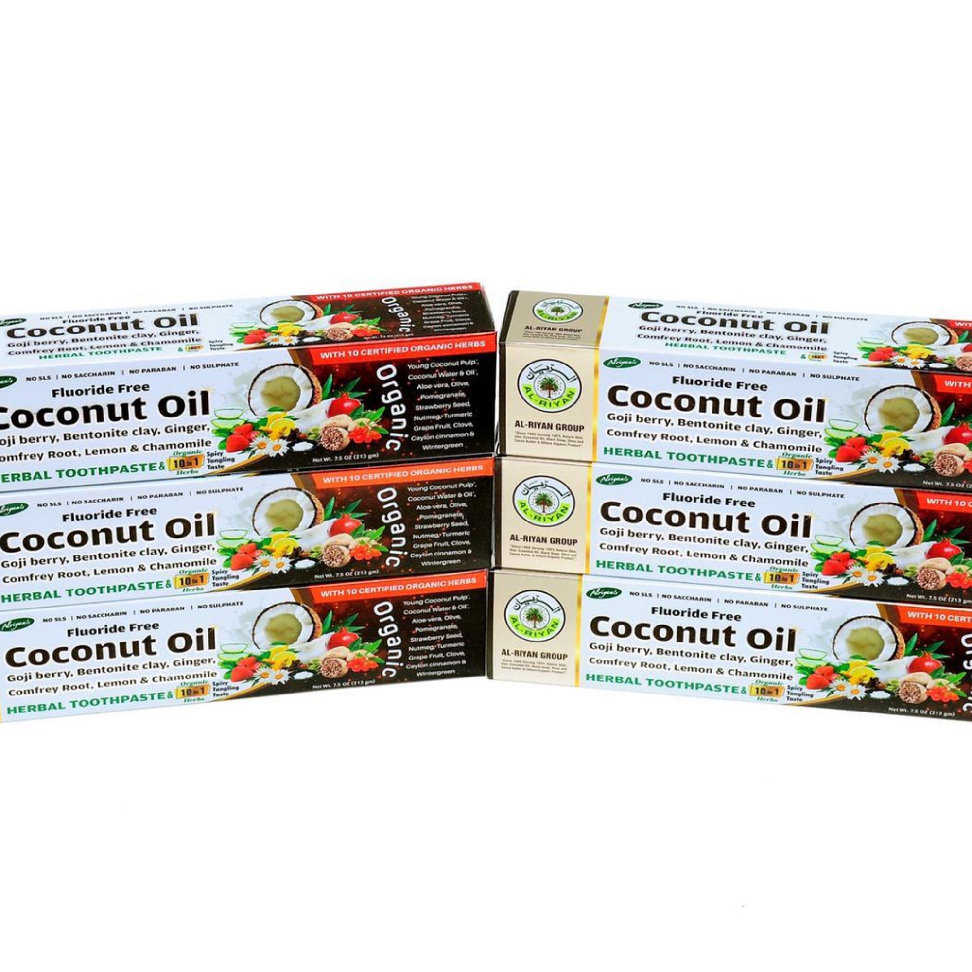 4 Pack Coconut Oil Toothpaste Organic Herbal Fluoride Free Etsy