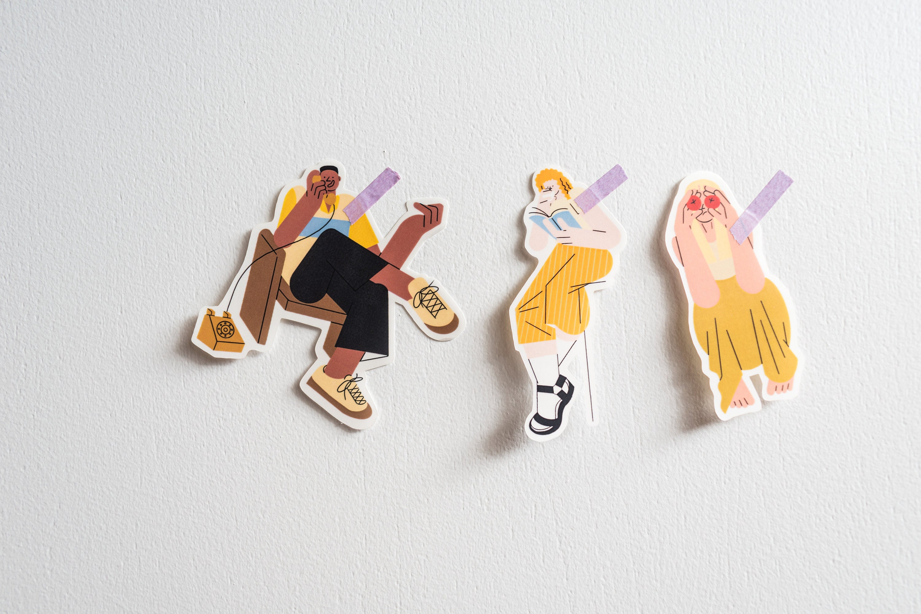 People Illustration Stickers, Figure Stickers, Large Stickers, Planner ...