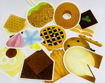 Dessert Stickers | Dessert Lover | Stickers Gifts, Journaling, Collage, Dessert Gift, Planner Diary, Cozy Stickers, Stationery, Sweet