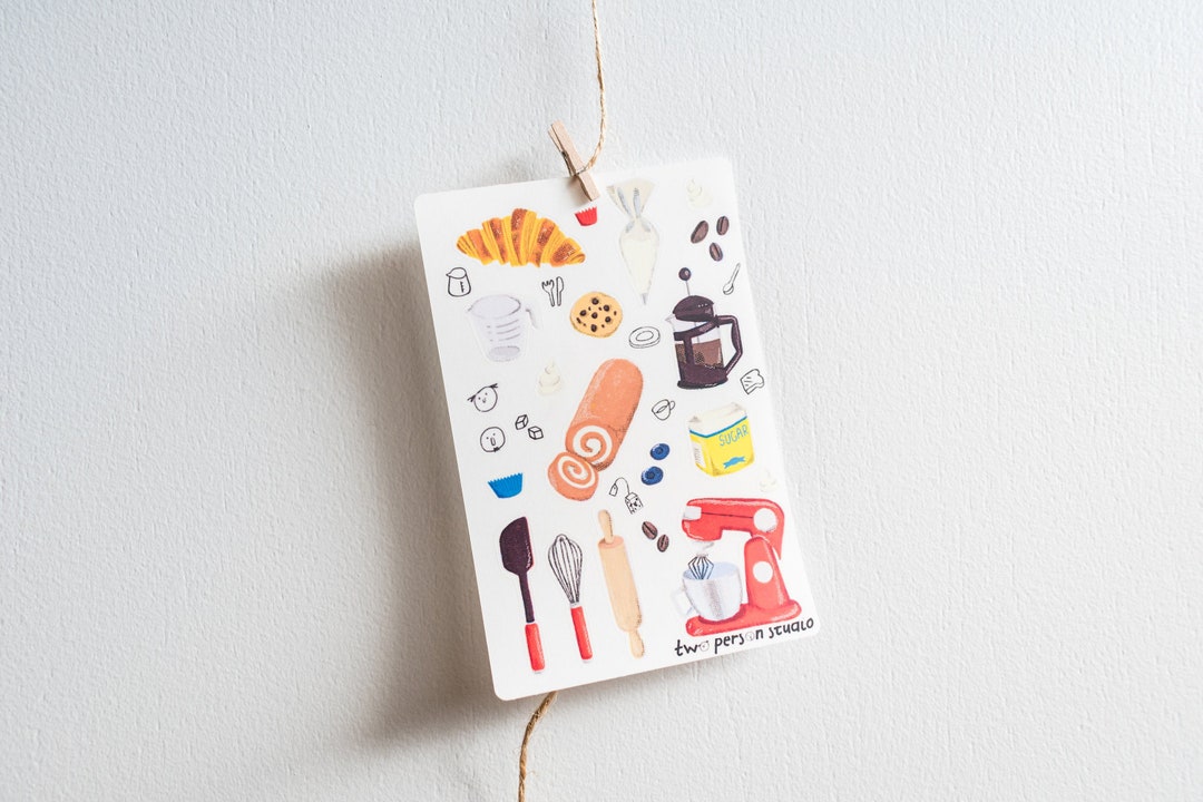 Baking Themed Sticker Sheet, Baking Stickers, Sticker Sheet, Planner ...