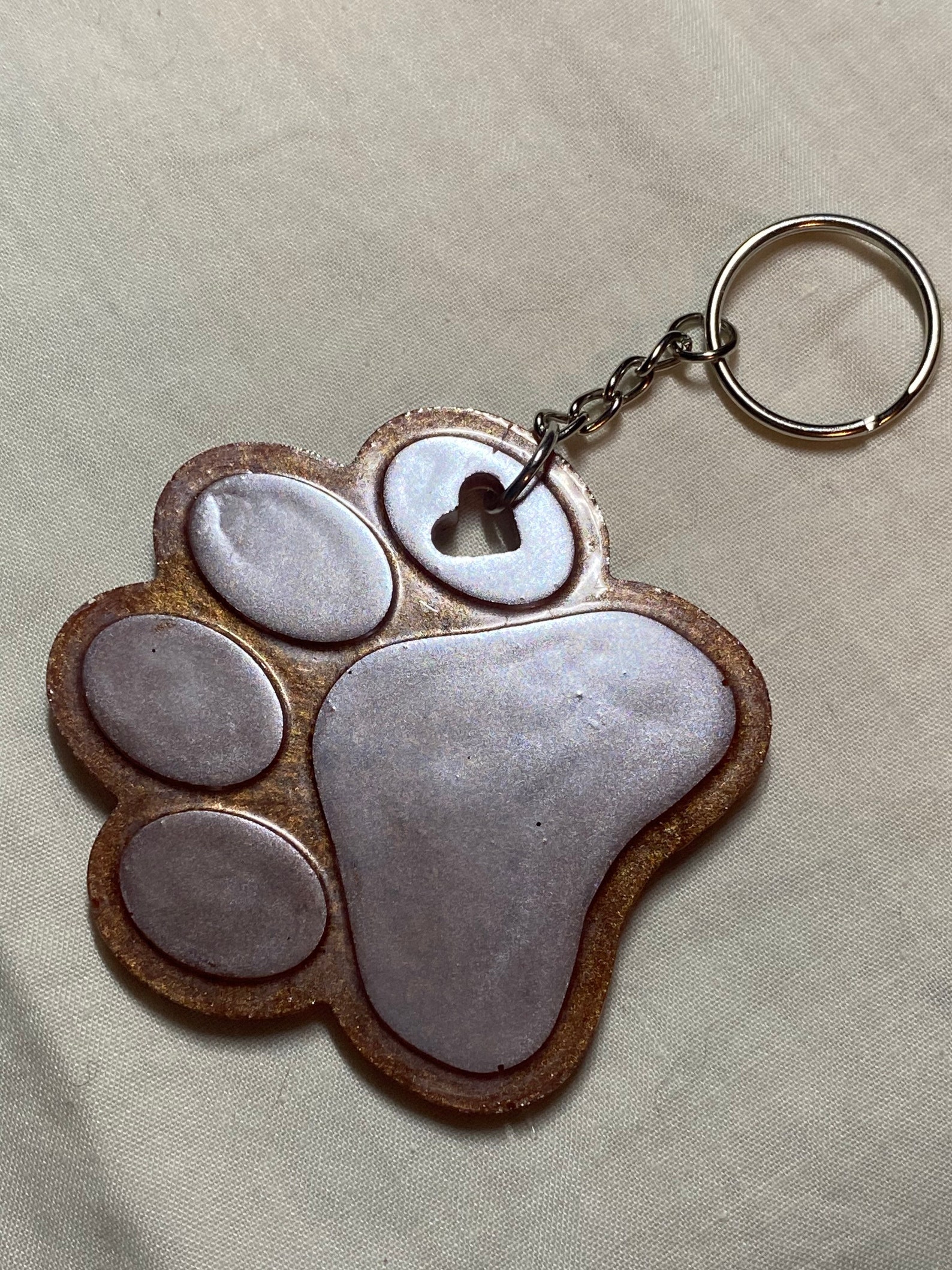 Paw Print Keychain / Dog Paw Zipper Pull / Keyring / Accessory Etsy