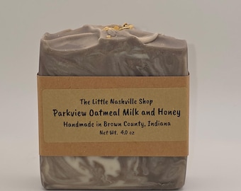 Parkview Oatmeal Milk Honey Soap Bar | Creamy Artisan Bath Soap, Gentle Daily Use