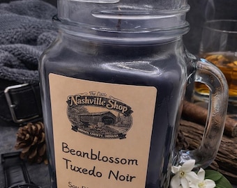 Beanblossom Tuxedo Noir soy blend candle