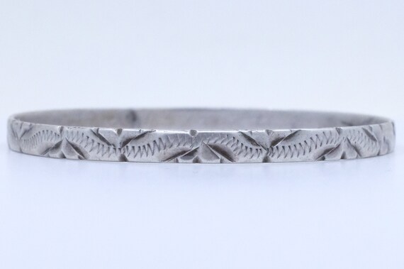 Silver Moroccan African Bangle - image 1