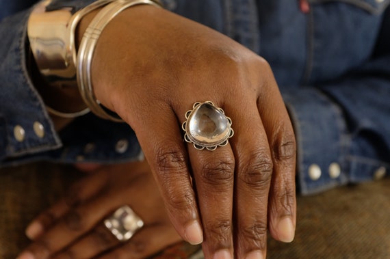 Sterling Silver Clear Quartz Ring - image 10