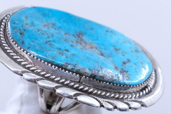 Sterling Silver Turquoise Navajo Ring - image 8