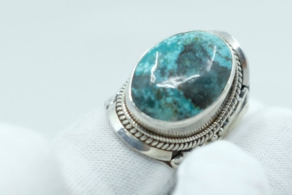 Sterling Silver Turquoise Balinese Ring - image 8