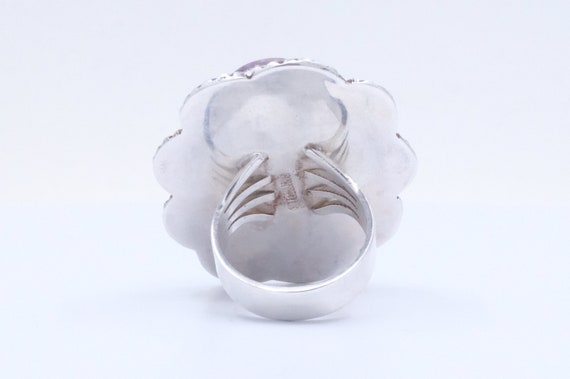 Sterling Silver Turquoise Tibetan Ring - image 3