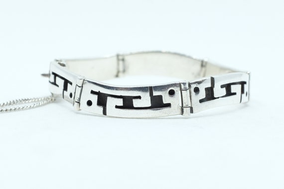 Sterling Silver Modernist Bracelet - image 4