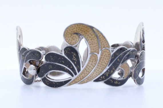 Sterling Silver and Enamel Margot de Taxco Bracelet Set
