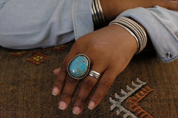 Sterling Silver Turquoise Chimney Butte Ring - image 10