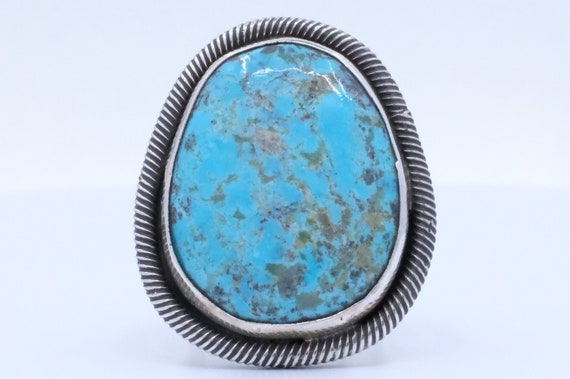 Sterling Silver Turquoise Chimney Butte Ring - image 1