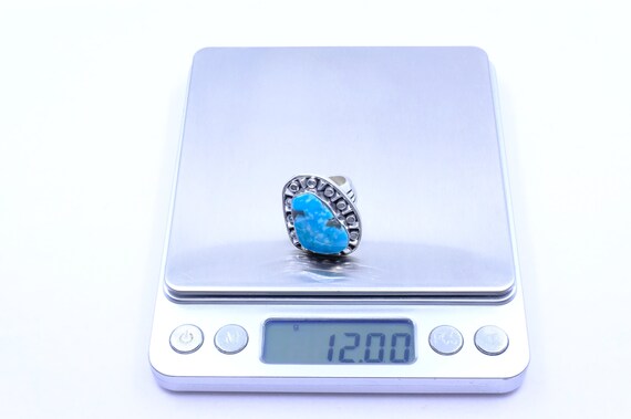 Sterling Silver Turquoise Navajo Ring - image 5