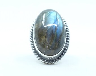 Sterling Silver Labradorite Ring