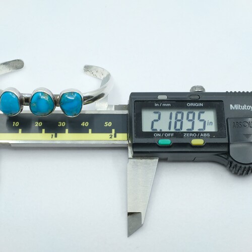 Sterling Silver Sonoran Turquoise Navajo Cuff shops Bracelet