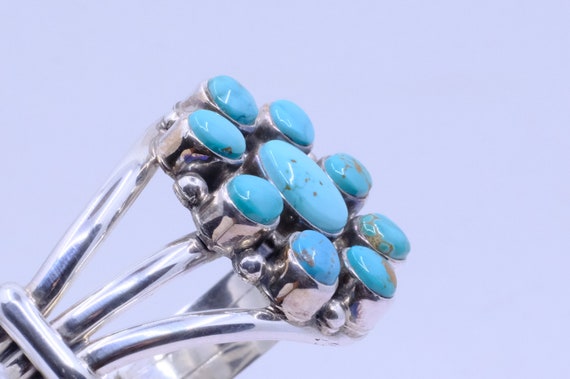 Sterling Silver Lone Mountain Cluster Turquoise C… - image 8