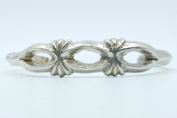 Sterling Silver Sandcast Navajo Cuff (1)