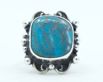 Sterling Silver Turquoise Filigree Ring