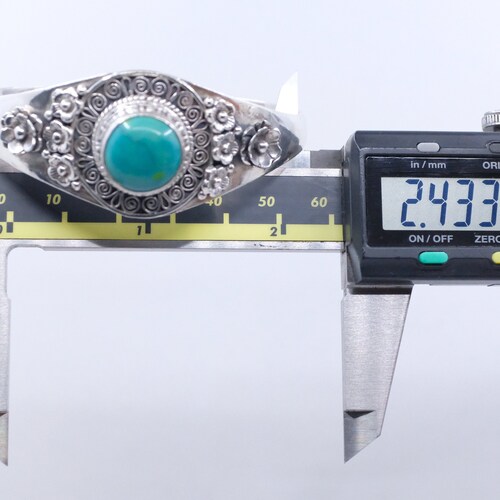 Sterling Silver Turquoise Filigree Cuff shops Bracelet