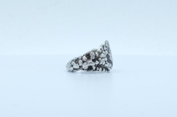 Sterling Silver Foliate Motif Spoon Ring - image 4