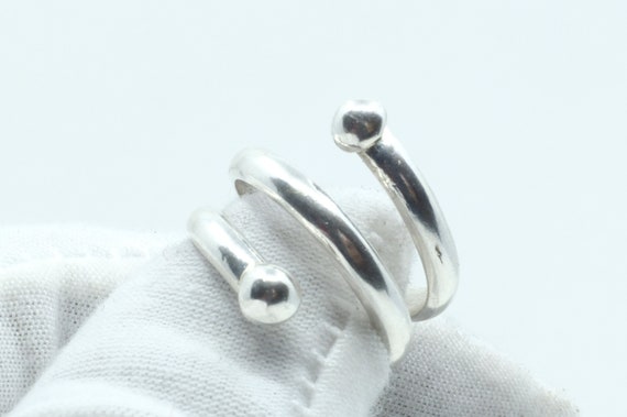 Sterling Silver Modern Spring Ring (4) - image 8