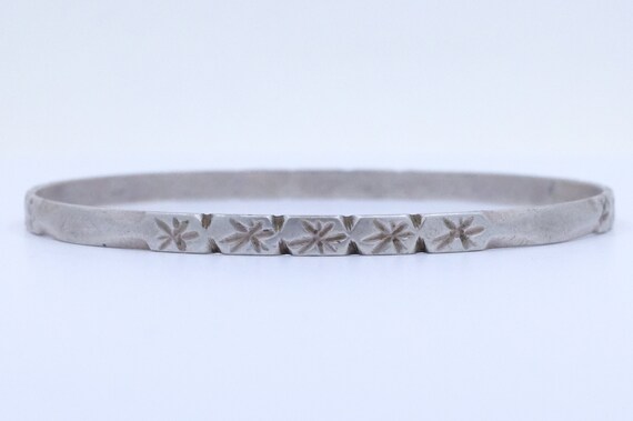 Silver Etched Moroccan Bangle - image 2