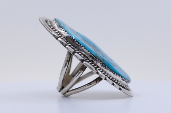 Sterling Silver Turquoise Navajo Ring - image 4