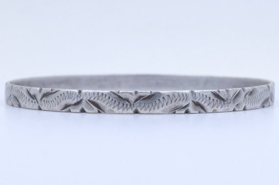 Silver Moroccan African Bangle - image 3