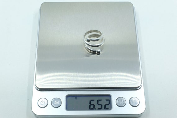 Sterling Silver Modern Spring Ring (4) - image 6