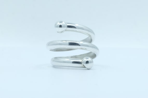 Sterling Silver Modern Spring Ring (4) - image 1