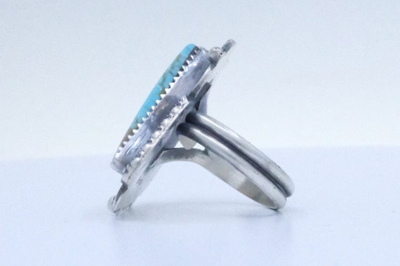 Sterling Silver Turquoise Navajo Ring - image 2