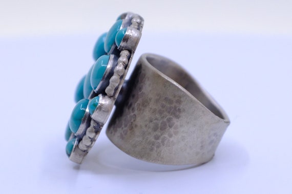 Sterling Silver Fox Turquoise Albert Dawes Navajo… - image 2