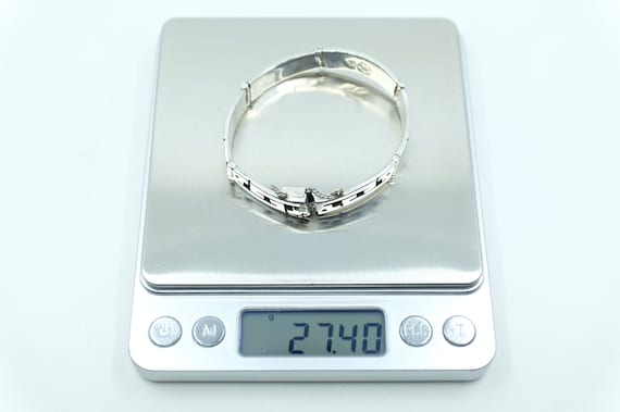 Sterling Silver Modernist Bracelet - image 5