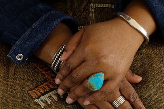 Sterling Silver Geometric Bangle - image 9