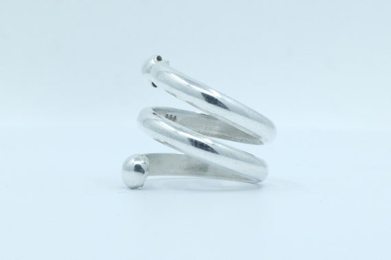 Sterling Silver Modern Spring Ring (4) - image 2