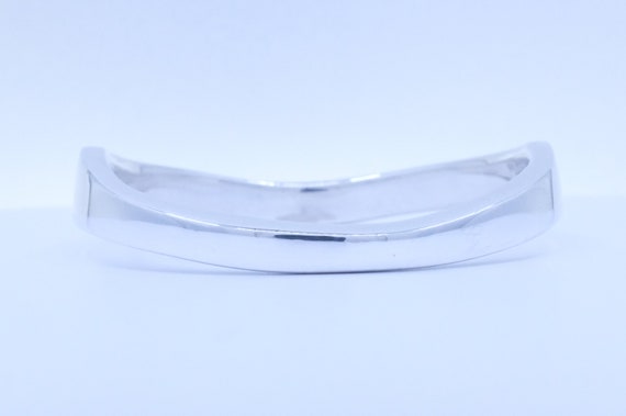 Sterling Silver Geometric Bangle - image 2