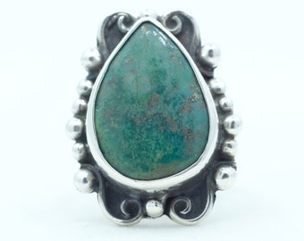 Sterling Silver Turquoise Filigree Ring